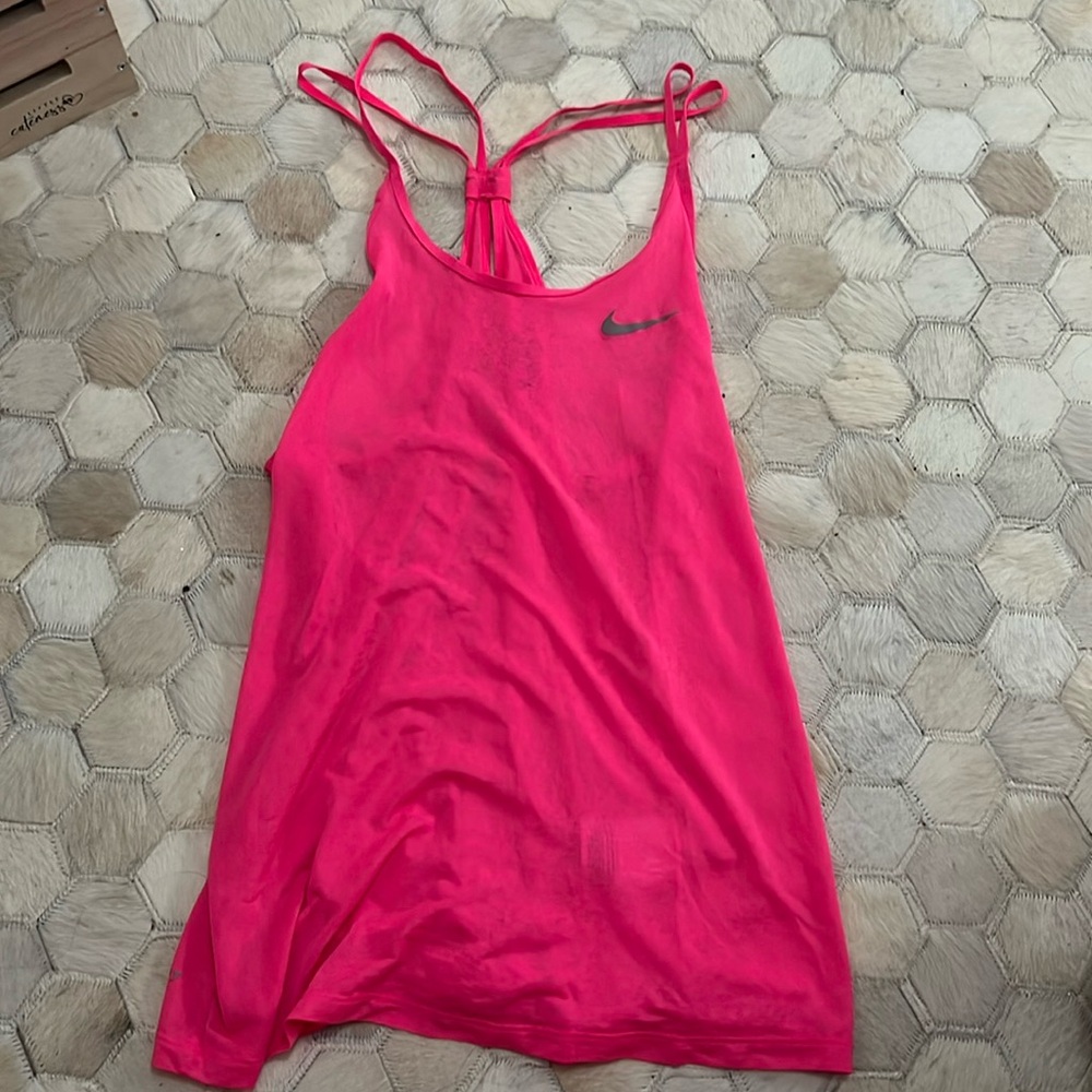 Nike pink workout tank size M